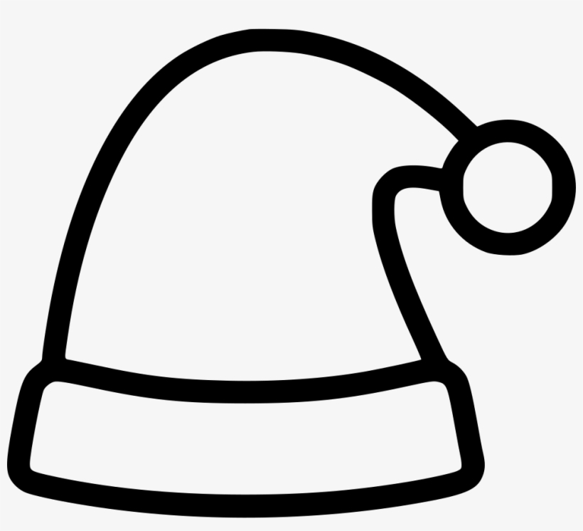 Christmas Hat - - Santa Hat Black And White Png, transparent png