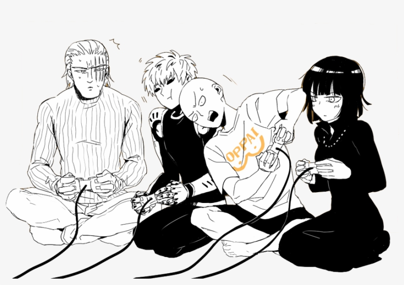 0 Rb People White Black Clothing Person Black And White - Saitama Playing Video Games, transparent png