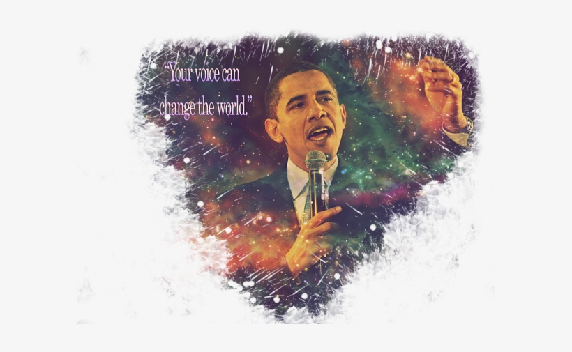 Bleed Area May Not Be Visible - Barack Obama Your Voice Can Change The World, transparent png