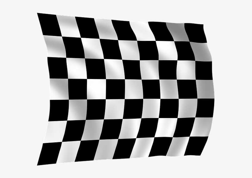 Checkered Flag Flag Checkered Finish Black - Checkerboard 8.5 X 11, transparent png