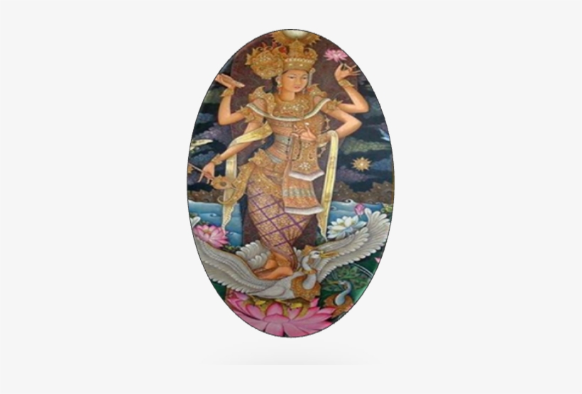 The Goddess Saraswati - Balinese Hindu Goddesses, transparent png