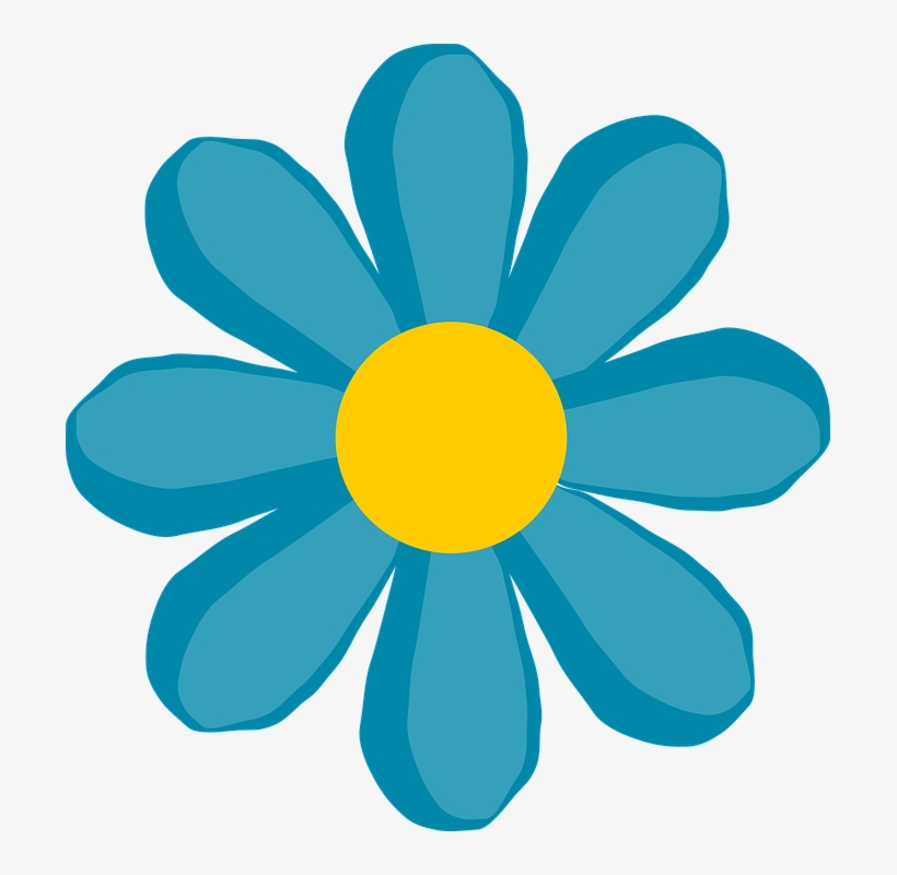 Blue Flower Clip Art Free Vector - Flower Clip Art, transparent png