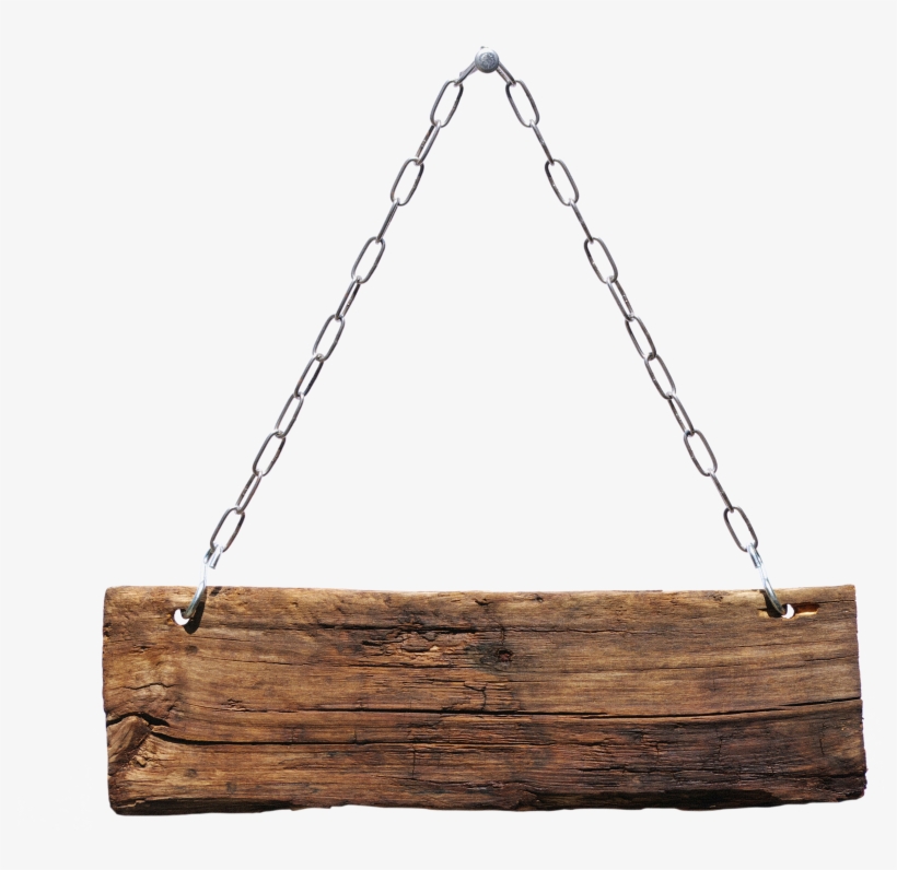 Hanging Wooden Sign Png Download - Cartel De Madera Colgante, transparent png
