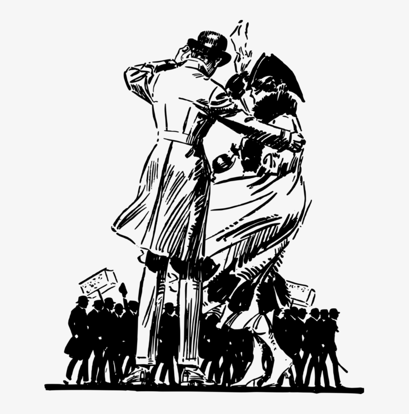 Crowd Visual Arts Drawing Line Art Painting - Drawing, transparent png