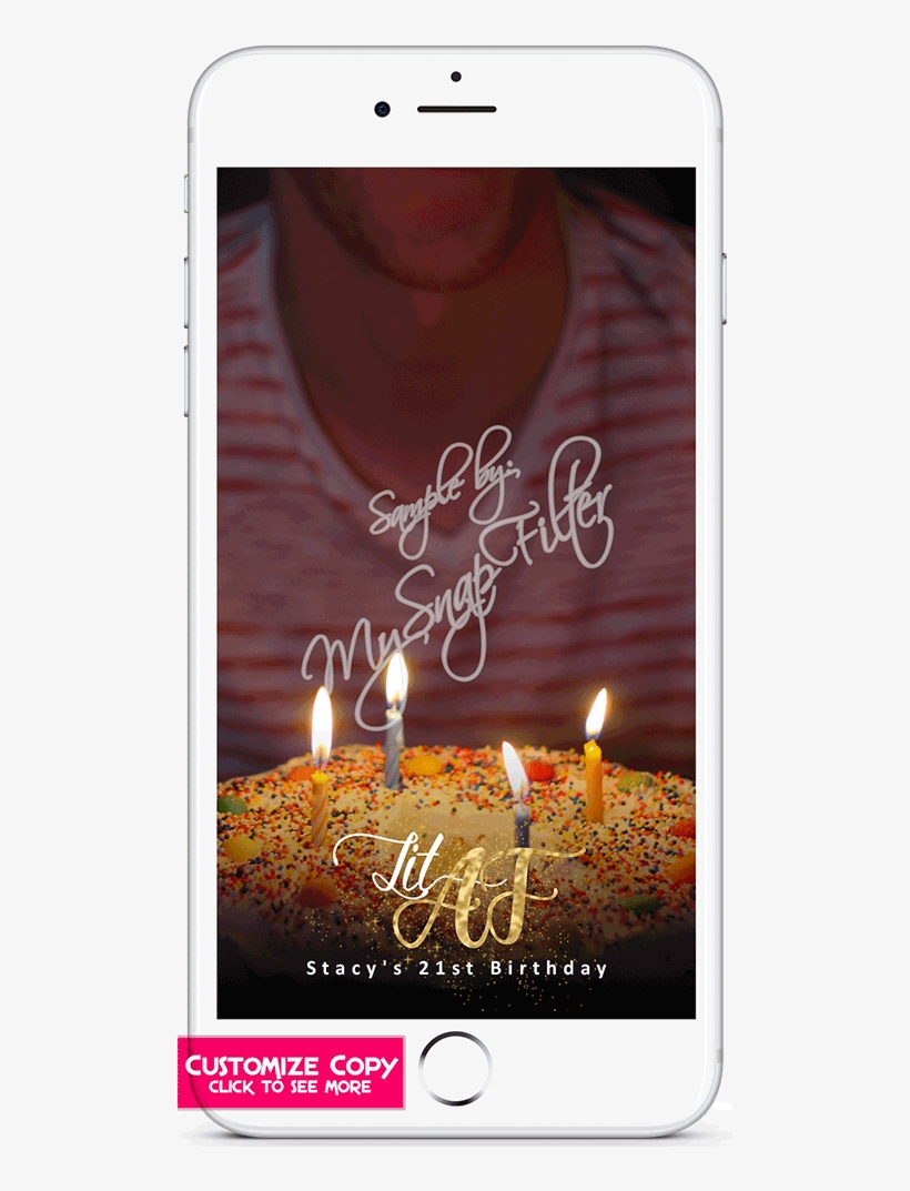Lit Birthday Gold Glitter Snapchat Filter, transparent png