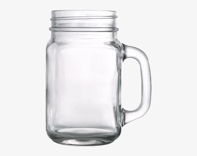 16 Oz Mason Jar Mugs With Handles - Mason Jar Mug Png, transparent png
