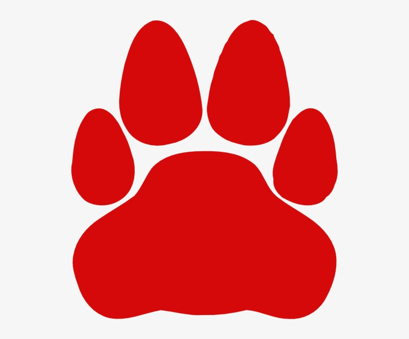 Red Paw Print Png, transparent png
