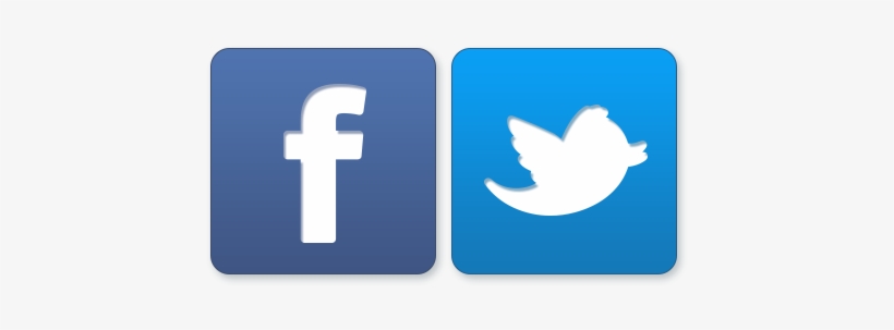 Facebook And Twitter Logos Png Www Pixshark Com Images - Logo Facebook Y Twitter Png, transparent png