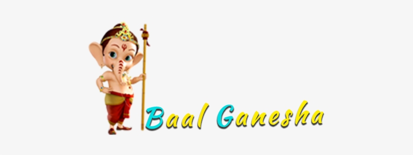 Baal Ganesh Png Effects - Ganpati Bappa Png Text, transparent png