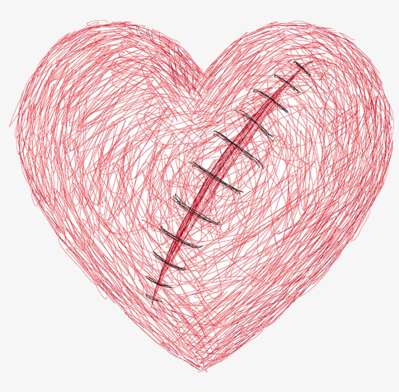 We Heal In Present Time - Heart Stiched Png, transparent png