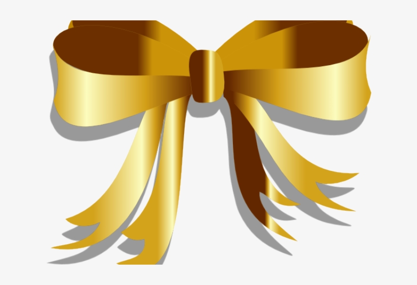 Gold Ribbon Cliparts - Clip Art, transparent png