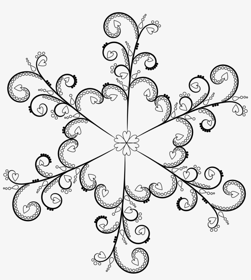 Use These Free Digital Stamps And Sentiments For Your - Heart Snowflake Png, transparent png