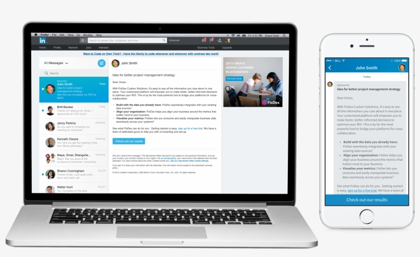 5 Mistakes Marketers Make Using Linkedin Inmail - Linkedin Sponsored Inmail, transparent png
