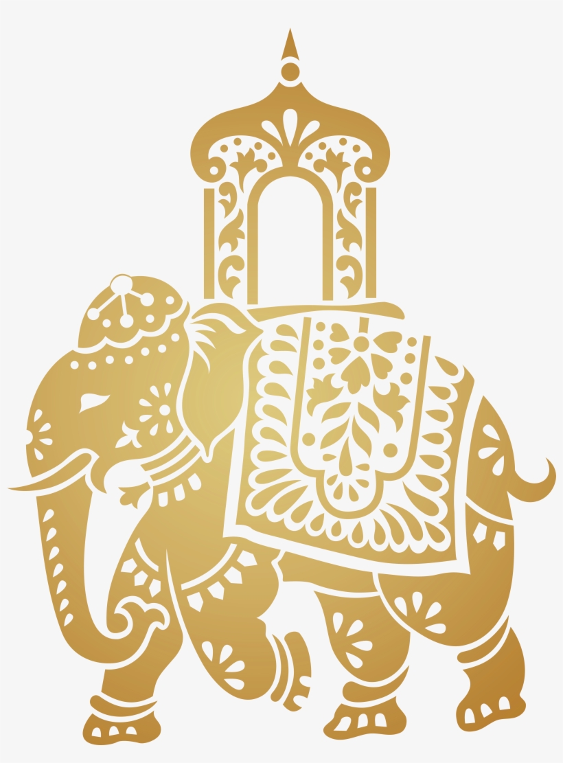 Decorative Indian Elephant Transparent Clip Art Image, transparent png