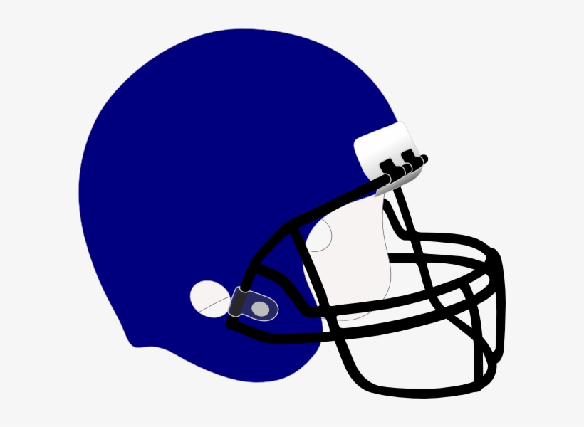Football Helmet Front Drawing - Football Helmet Clipart Blue, transparent png