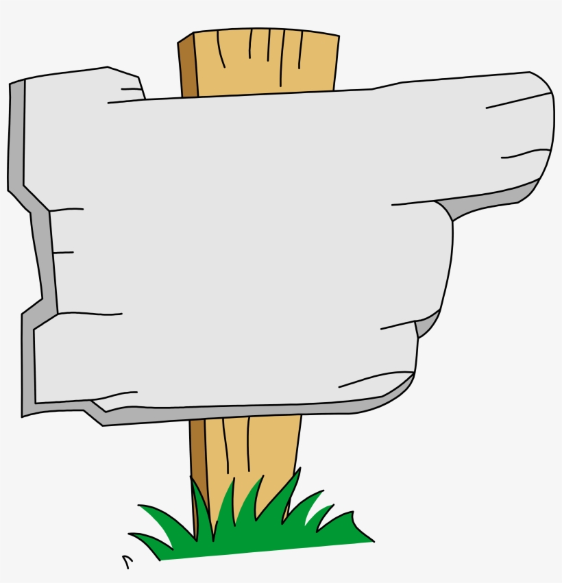 Illustration Of A Blank Gray Wooden Sign - Sign Board With Transparent Background, transparent png