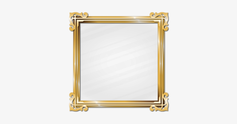 Golden Ornament Picture Frame Border Glass Effect, - Казахские Орнаменты Рамка Png, transparent png