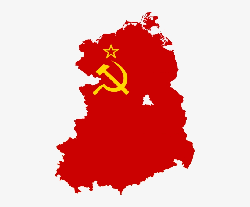 Ussr-east Germany - Flag Map Of Ussr, transparent png