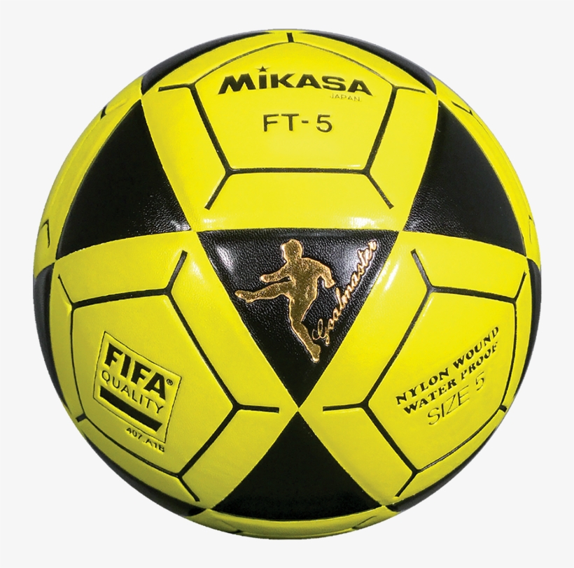 Mikasa Ft5a Goal Master Soccer Ball Size 5 Yellow/black - Yellow Soccer Ball Png, transparent png