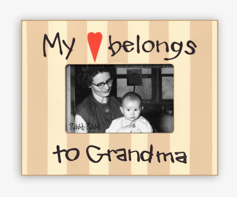 My Heart Belongs To Grandma Ribbit-ribbit - My Baptism Rose Picture Frame, transparent png