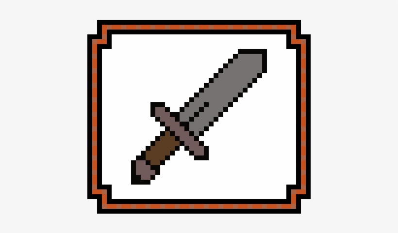 A Pixel Sword Item, transparent png