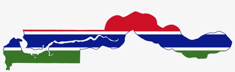 Flag-map Of The Gambia - Gambia Flag Map, transparent png