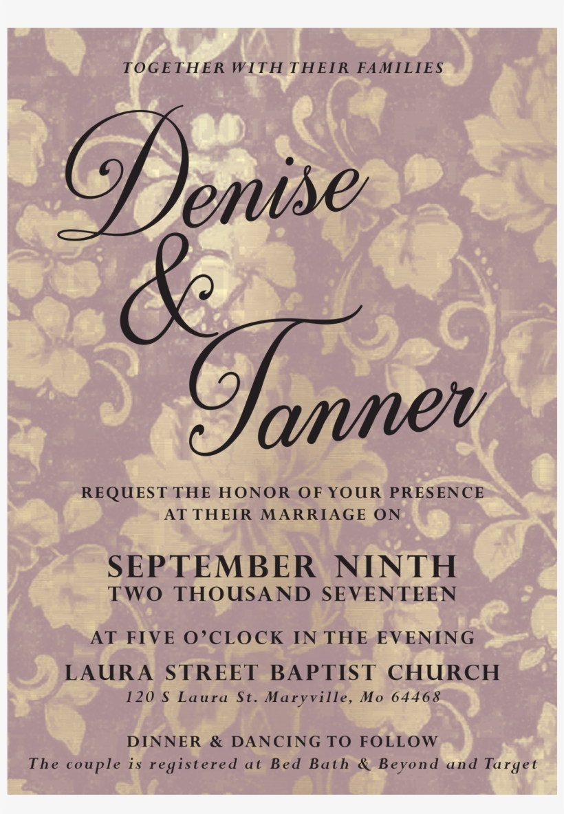 Victorian Vintage - Wedding Invitation, transparent png