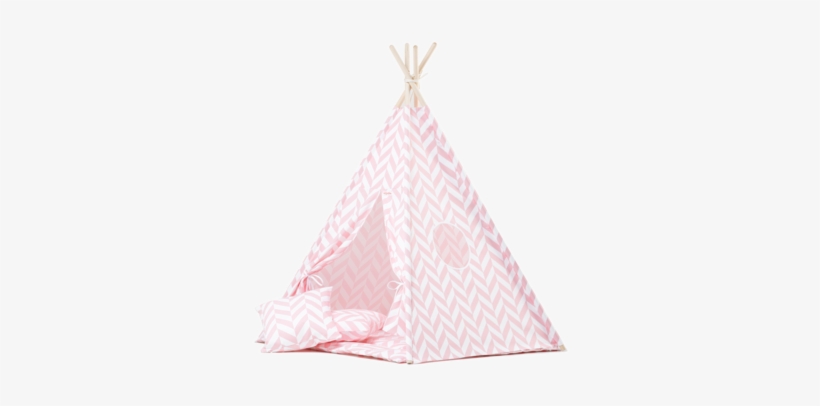 Pink Herringbone Teepee Set - Kinder Tipi Zelt, transparent png