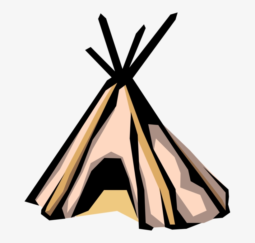 Vector Illustration Of North American Indigenous Indian - Tipi, transparent png