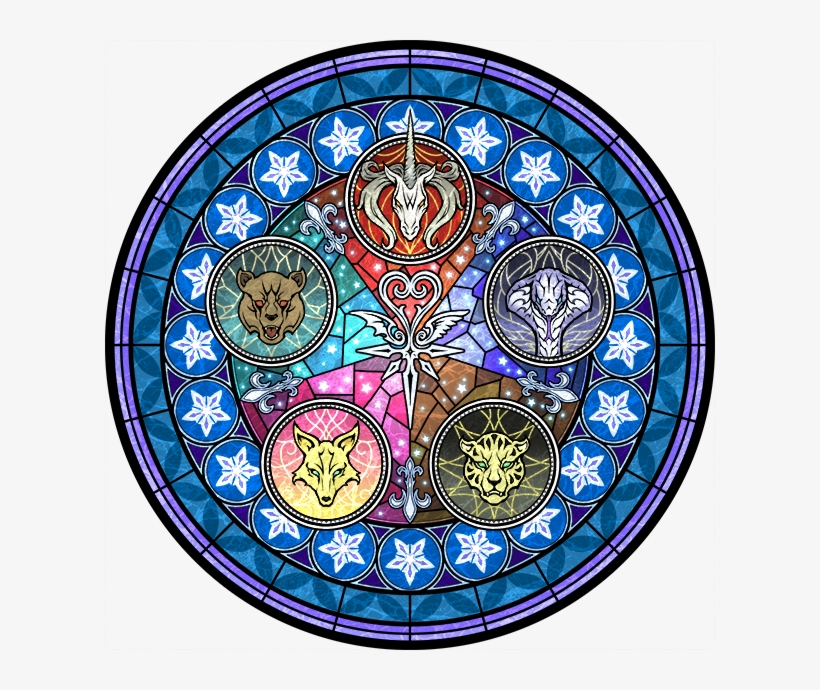 War Of Heart [kingdom Hearts X] - Kingdom Hearts Unchained X Stained Glass, transparent png