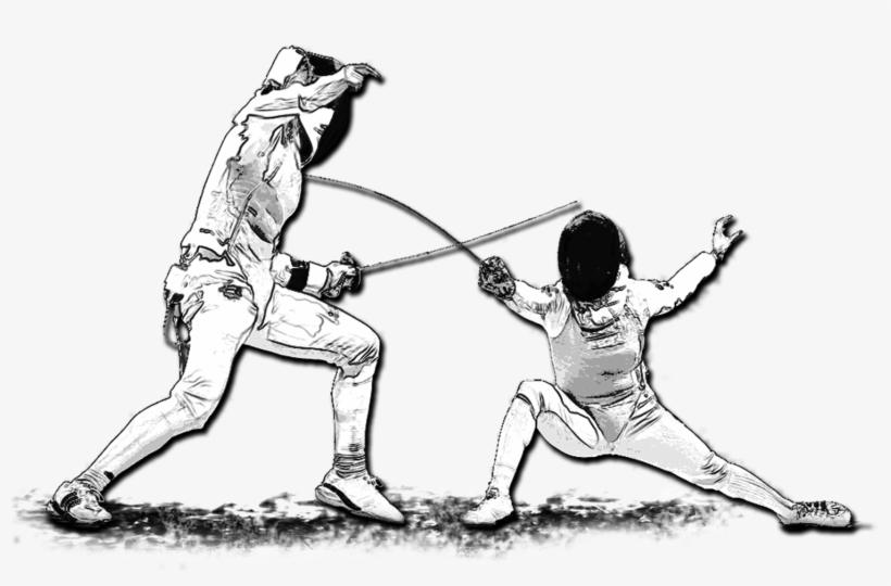 Fitness - Fencing Cartoon, transparent png