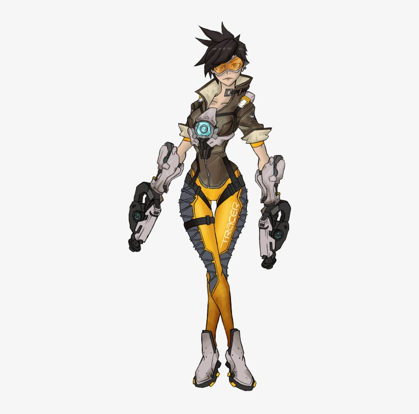 Serious Tracer - Tracer Overwatch Character Design, transparent png