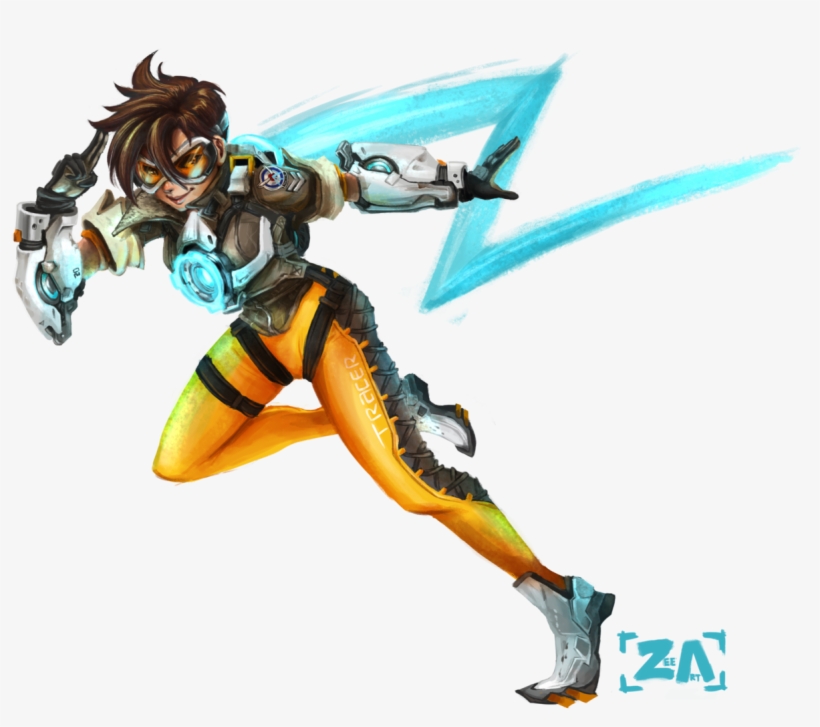 Cavalry's Here By Zlynn On Deviantart - Tracer Overwatch Transparent Background, transparent png