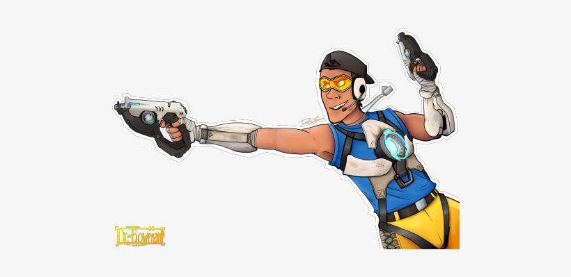The Scout As Traceroverwatch / Team Fortress - Tracer And Scout Fanart, transparent png