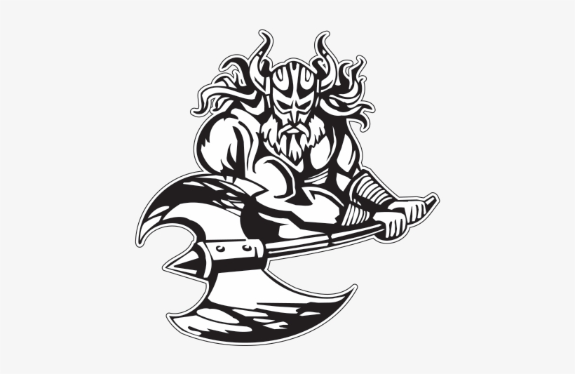 Jpg Freeuse Stock Printed Vinyl Black White Viking - Viking Vector, transparent png