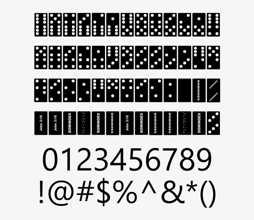 Dingbats Dominoes Example - Font, transparent png