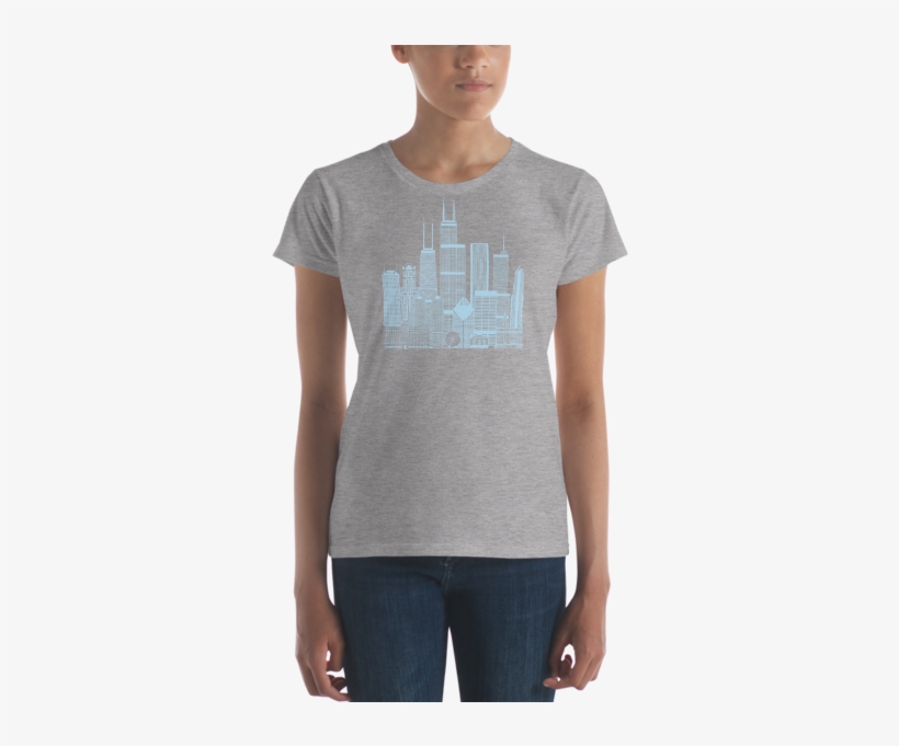 "chicago Squared" Women's Short Sleeve T-shirt - Shirt, transparent png