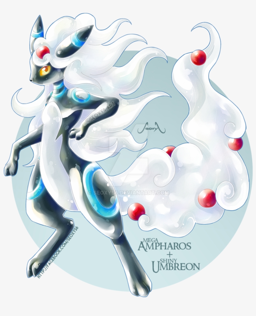 Mega Ampharos Shiny Umbreon - Shiny Umbreon Fusions, transparent png