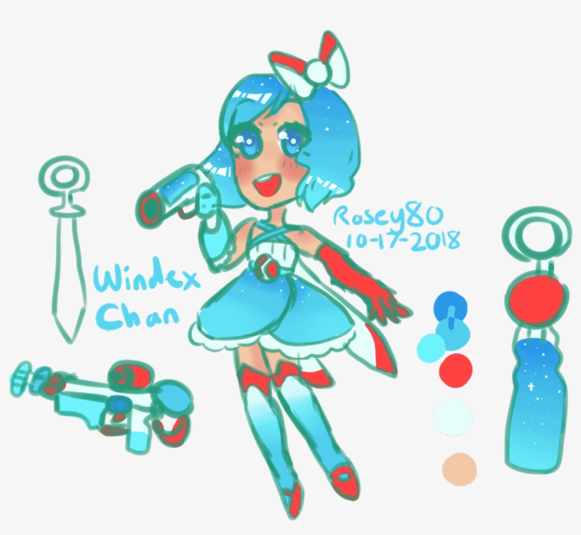 Rosey80 Revamp Of An Old Oc, Windex-chan You Already - Illustration, transparent png