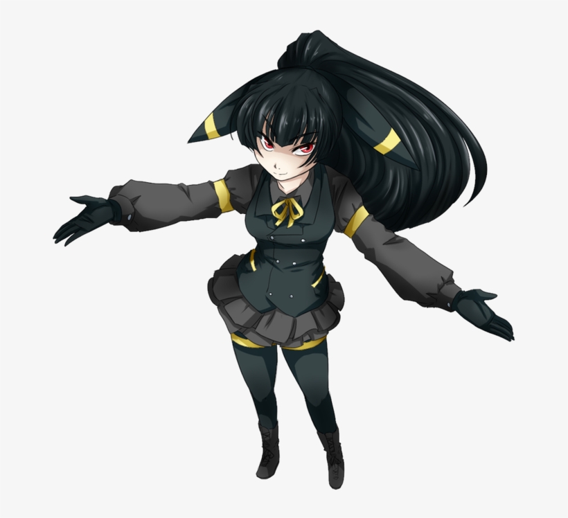 Pokemon Reader Shiny Transparent Umbreon Human Graphic - Mugen Crescent, transparent png