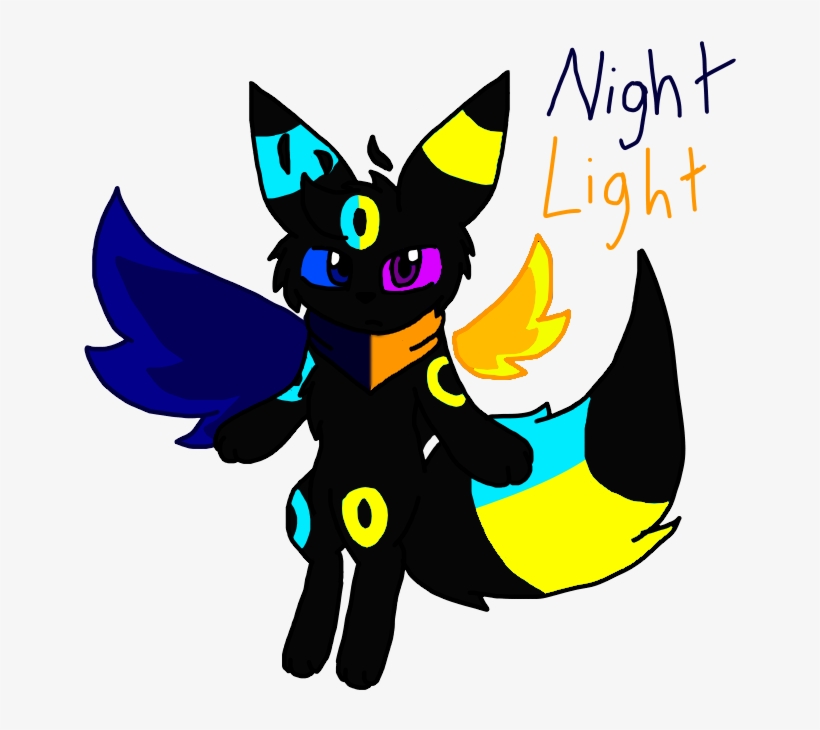 Nightlight The Winged Half Shiny Umbreon - Shiny Umbreon And Umbreon, transparent png