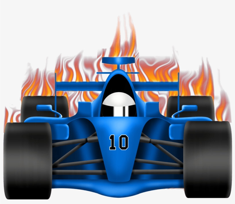 Race Car With Flames - Bouton De Tiroir Voiture, transparent png