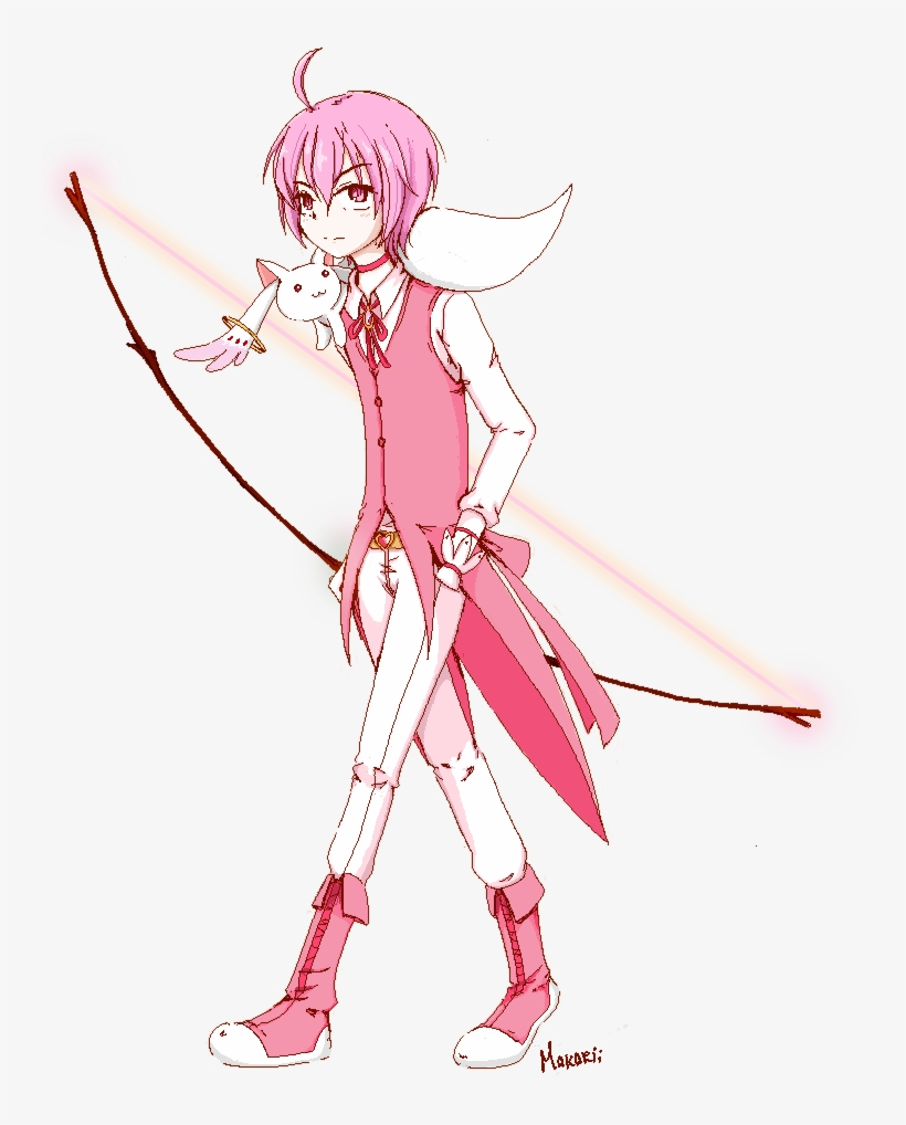 Kaname Madoka, Kaname Madou, And Kyubey Drawn By - Madoka Magica Male Madoka, transparent png