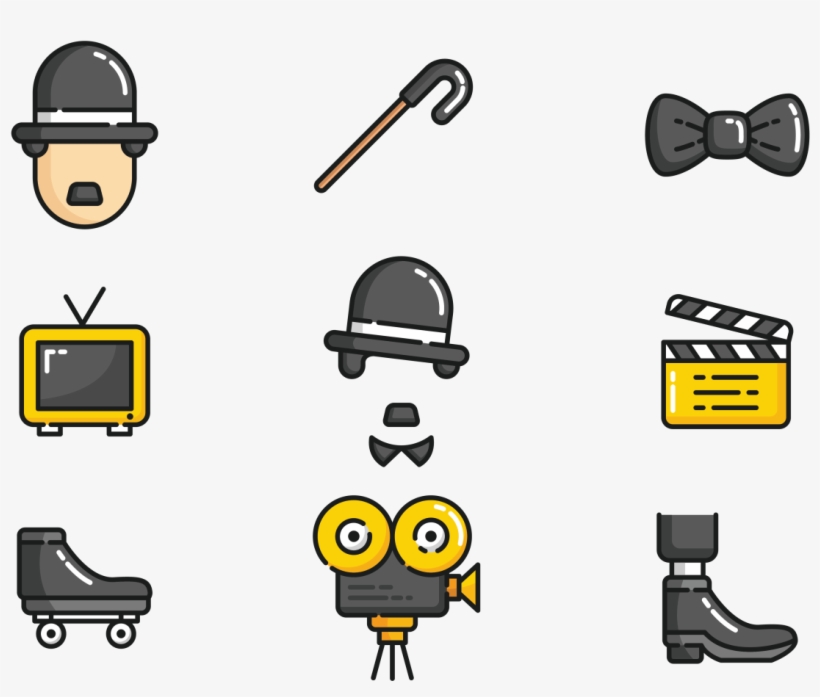 Charlie Chaplin Icons Vector - Cartoon, transparent png