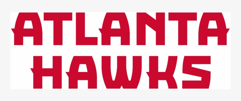 Atlanta Hawks Logos Iron Ons - Atlanta Hawks Logo Text, transparent png