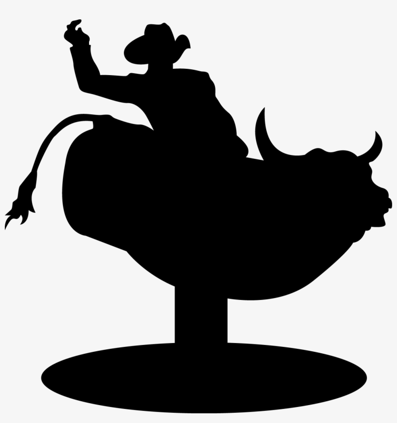 On Our Last Night In Atlantic City, My Family And I - Rodeo Bull Rider Silhouette, transparent png