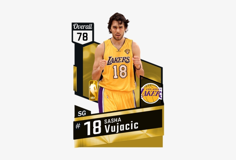 Sasha Vujacic Gold Card - Jaylen Brown Overall 2k18, transparent png