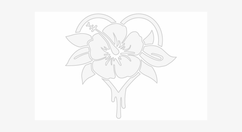 Inbloom Sticker 12,7 X 12,7 Cm Herz Blume - Rot, transparent png