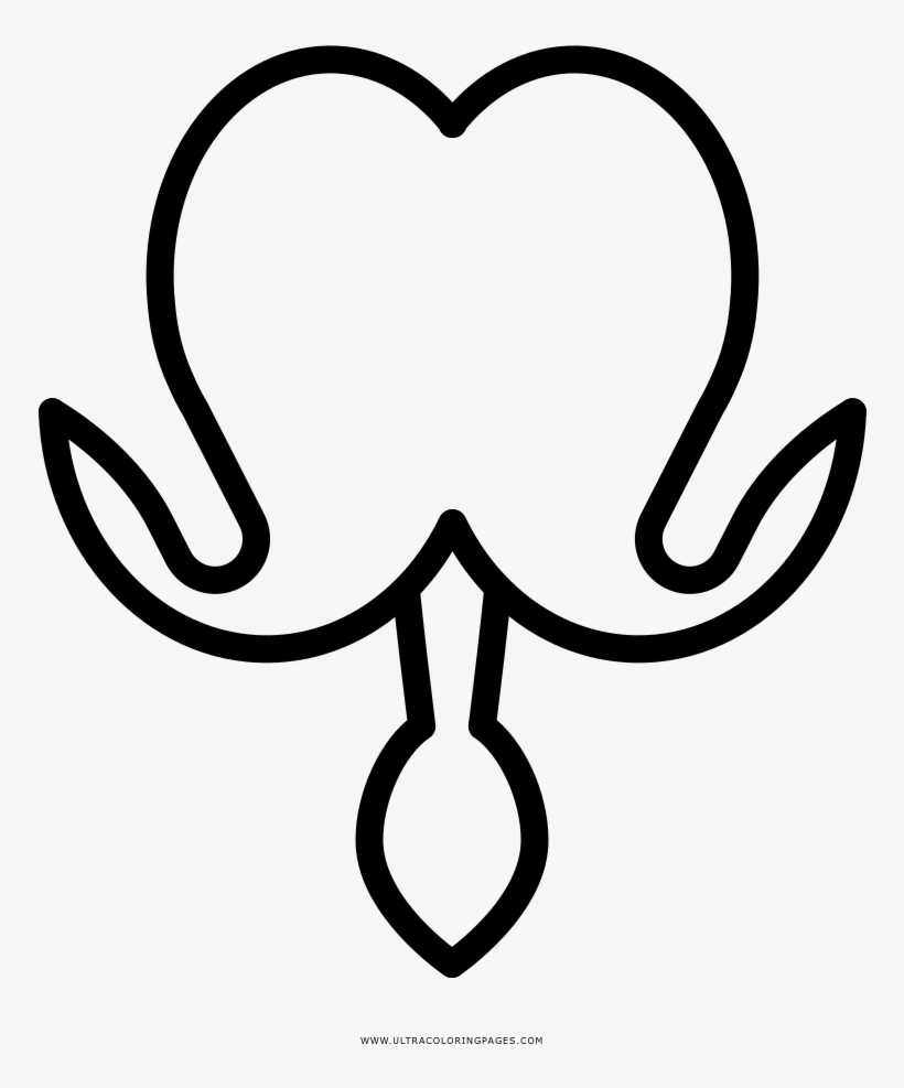 Bleeding Heart Coloring Page - Emblem, transparent png