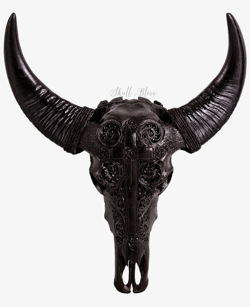 Carved Cow Skulls Black, transparent png